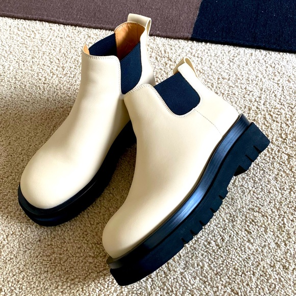 Track Outsole Leather Ankle Boots Size 8 - Picture 3 of 17